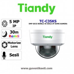 Tiandy TC-C35KS 5mp Sesli Starlight ip Dome Kamera